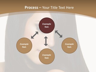 A Beautiful Woman With Long Black Hair Powerpoint Template PowerPoint Template