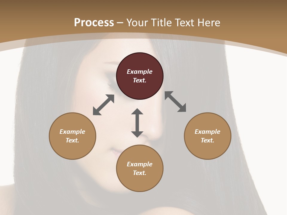 A Beautiful Woman With Long Black Hair Powerpoint Template PowerPoint Template