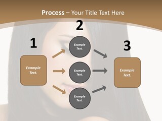 A Beautiful Woman With Long Black Hair Powerpoint Template PowerPoint Template