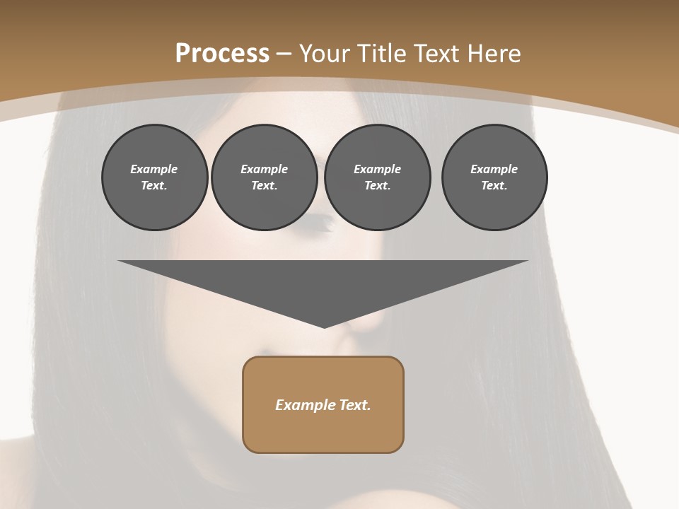 A Beautiful Woman With Long Black Hair Powerpoint Template PowerPoint Template