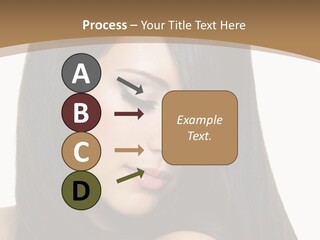 A Beautiful Woman With Long Black Hair Powerpoint Template PowerPoint Template