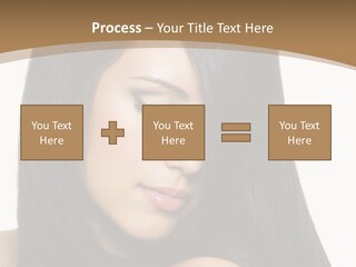 A Beautiful Woman With Long Black Hair Powerpoint Template PowerPoint Template