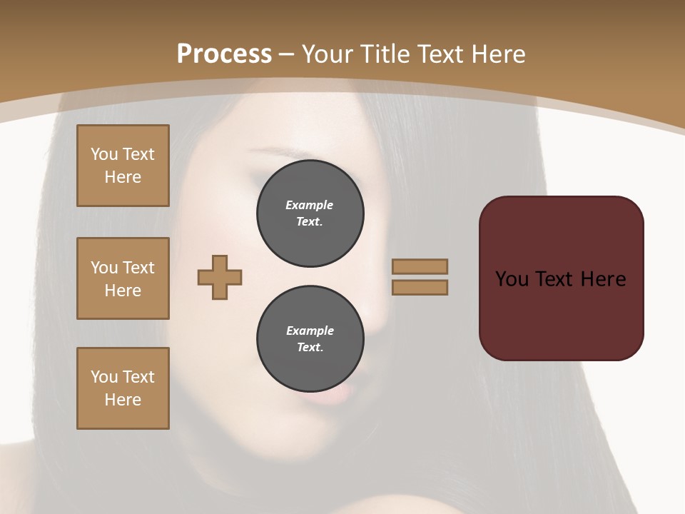 A Beautiful Woman With Long Black Hair Powerpoint Template PowerPoint Template