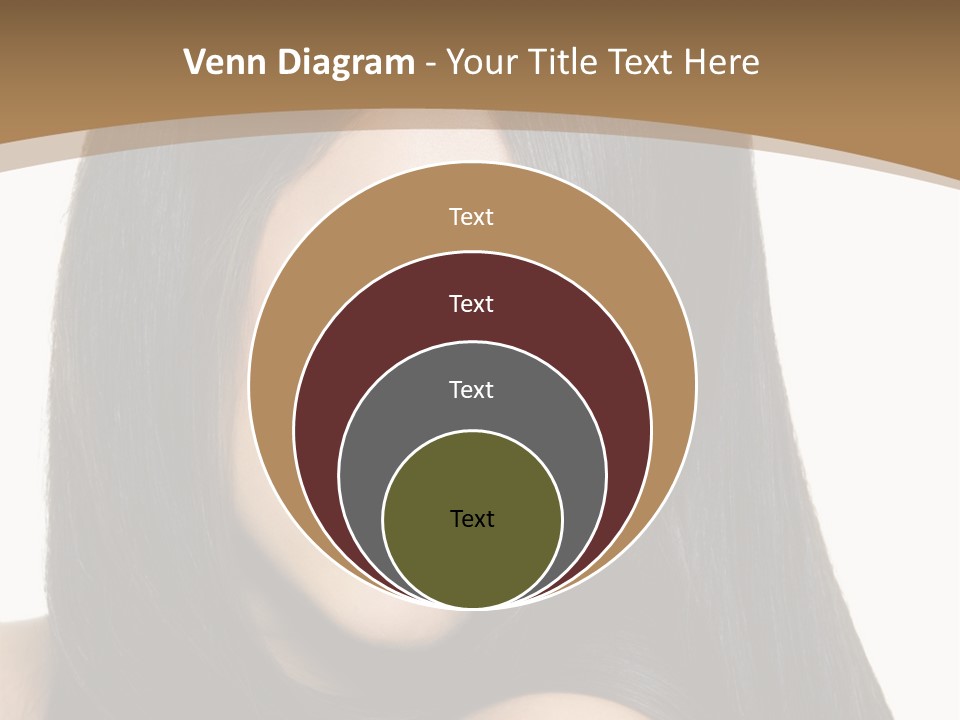 A Beautiful Woman With Long Black Hair Powerpoint Template PowerPoint Template