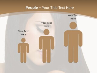 A Beautiful Woman With Long Black Hair Powerpoint Template PowerPoint Template