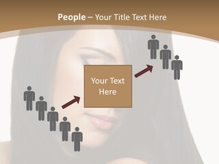 A Beautiful Woman With Long Black Hair Powerpoint Template PowerPoint Template