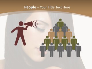 A Beautiful Woman With Long Black Hair Powerpoint Template PowerPoint Template