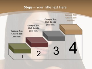 A Beautiful Woman With Long Black Hair Powerpoint Template PowerPoint Template