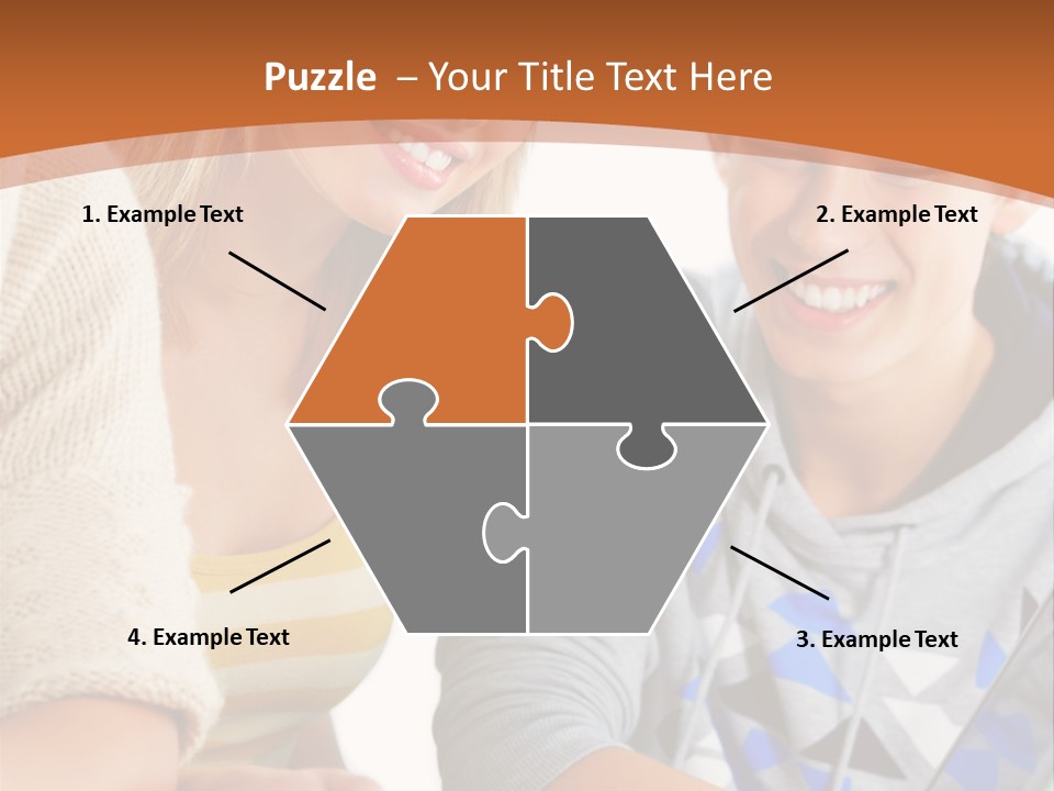 A Group Of People Sitting Around A Laptop Computer PowerPoint Template