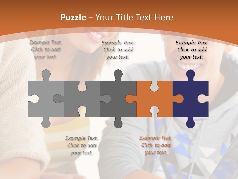 A Group Of People Sitting Around A Laptop Computer PowerPoint Template