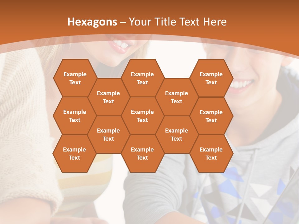 A Group Of People Sitting Around A Laptop Computer PowerPoint Template