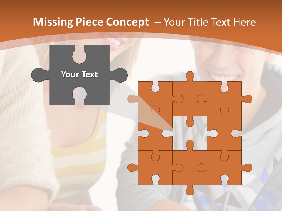 A Group Of People Sitting Around A Laptop Computer PowerPoint Template