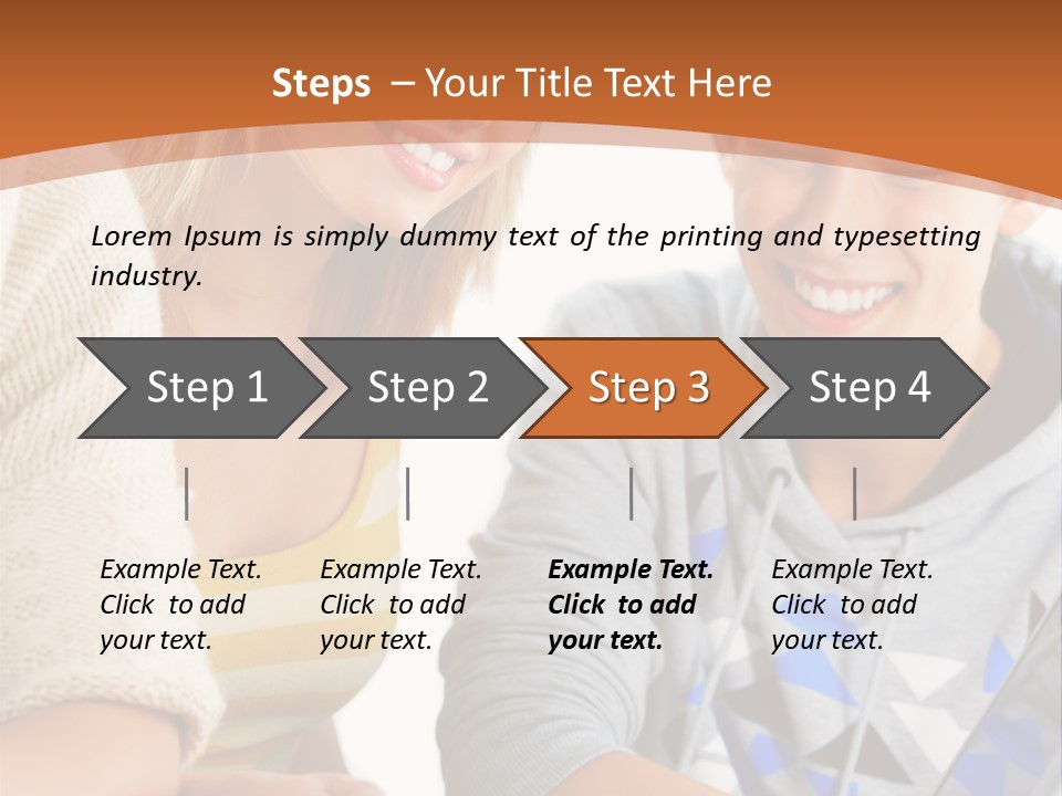 A Group Of People Sitting Around A Laptop Computer PowerPoint Template