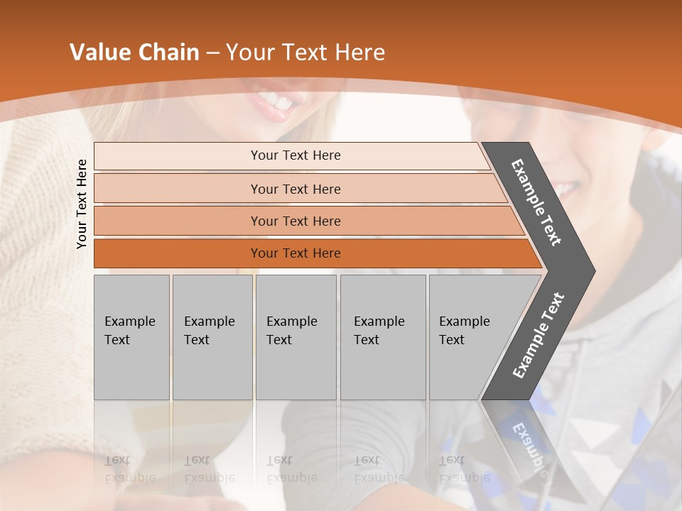 A Group Of People Sitting Around A Laptop Computer PowerPoint Template
