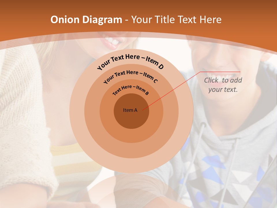 A Group Of People Sitting Around A Laptop Computer PowerPoint Template