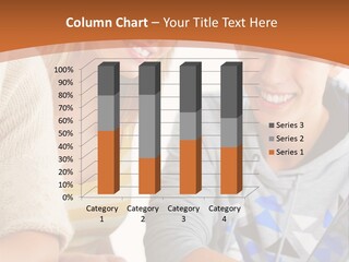 A Group Of People Sitting Around A Laptop Computer PowerPoint Template