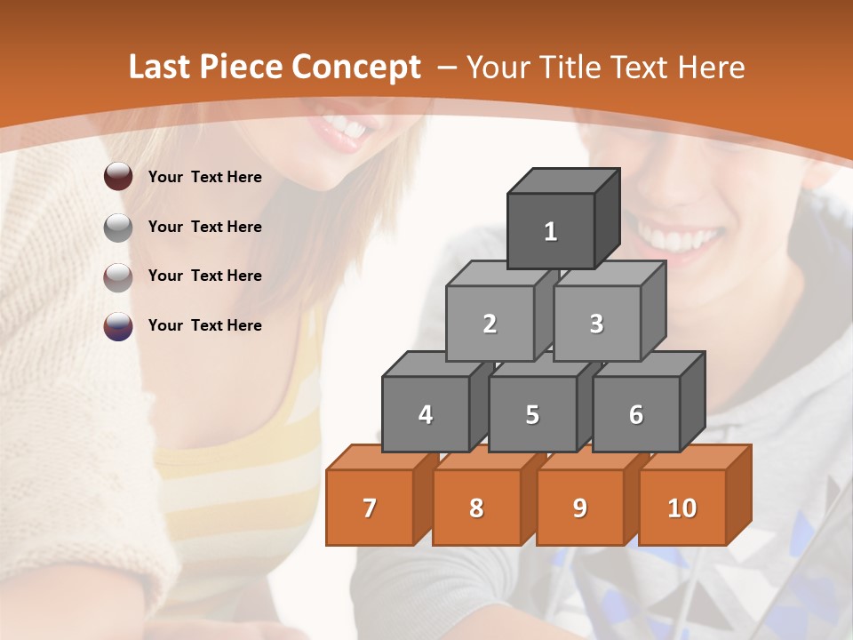 A Group Of People Sitting Around A Laptop Computer PowerPoint Template