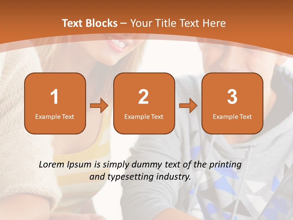 A Group Of People Sitting Around A Laptop Computer PowerPoint Template
