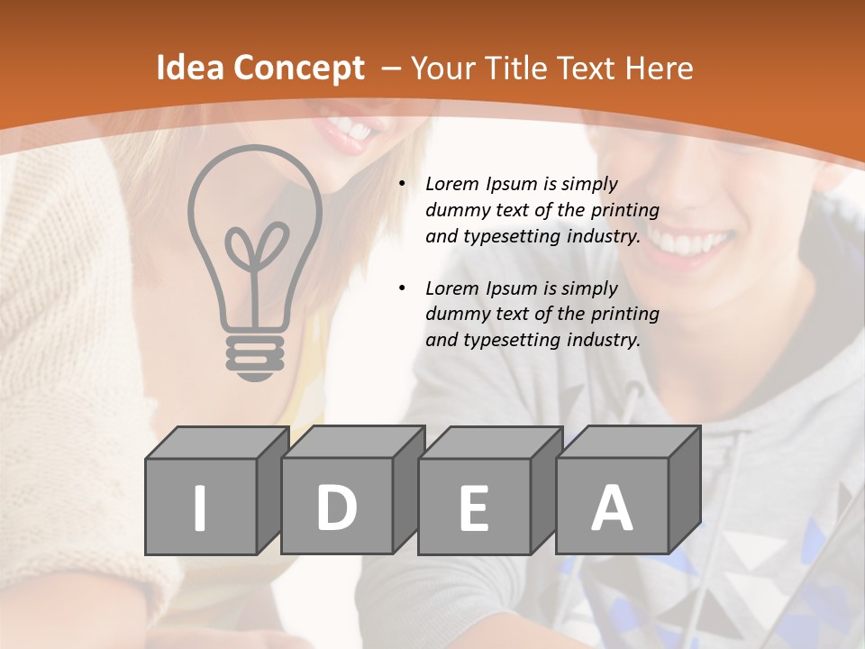 A Group Of People Sitting Around A Laptop Computer PowerPoint Template