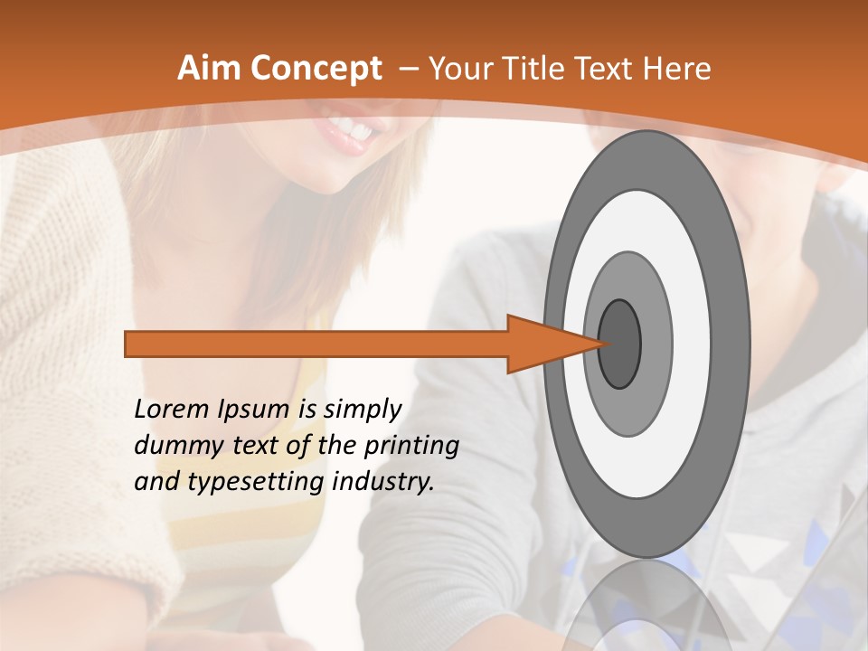 A Group Of People Sitting Around A Laptop Computer PowerPoint Template