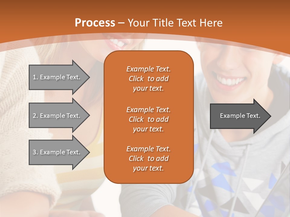 A Group Of People Sitting Around A Laptop Computer PowerPoint Template