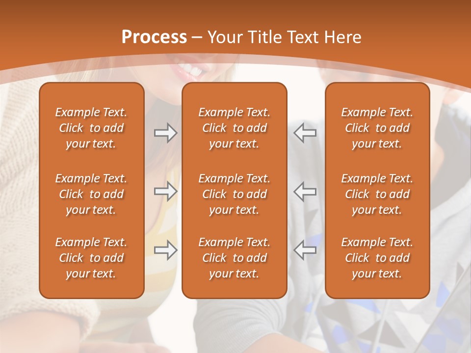 A Group Of People Sitting Around A Laptop Computer PowerPoint Template