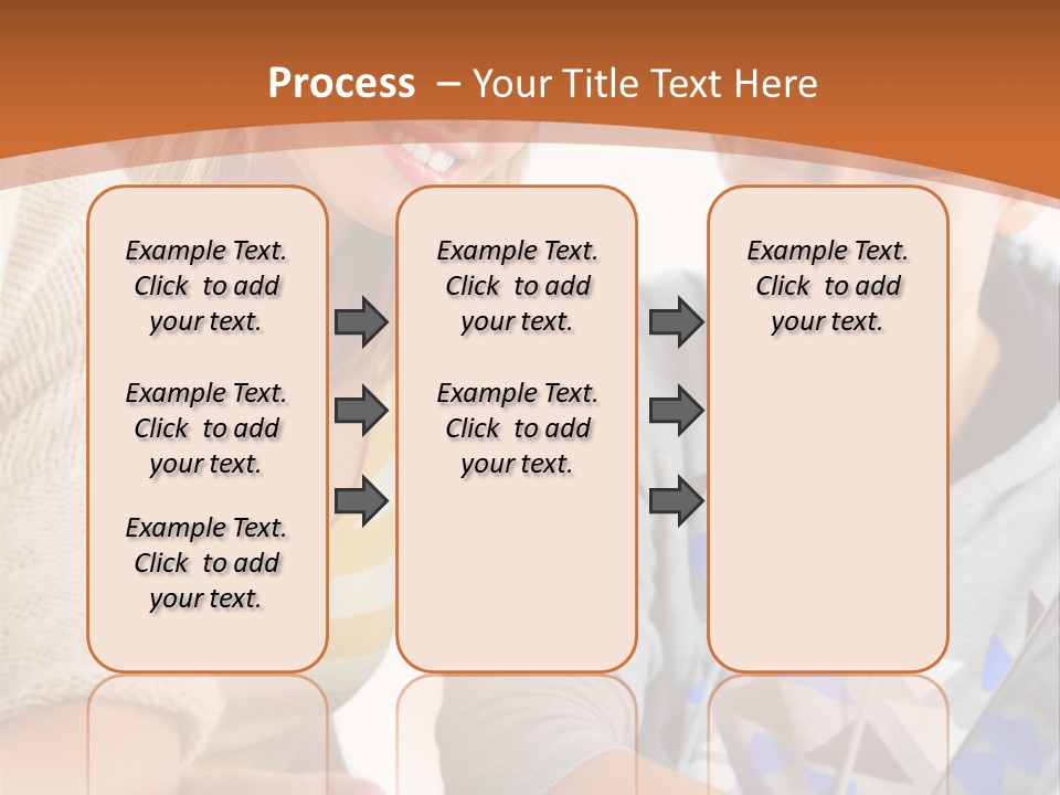 A Group Of People Sitting Around A Laptop Computer PowerPoint Template