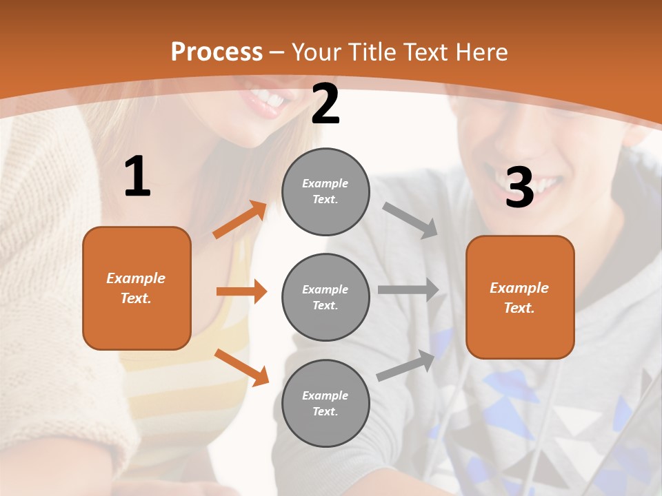 A Group Of People Sitting Around A Laptop Computer PowerPoint Template