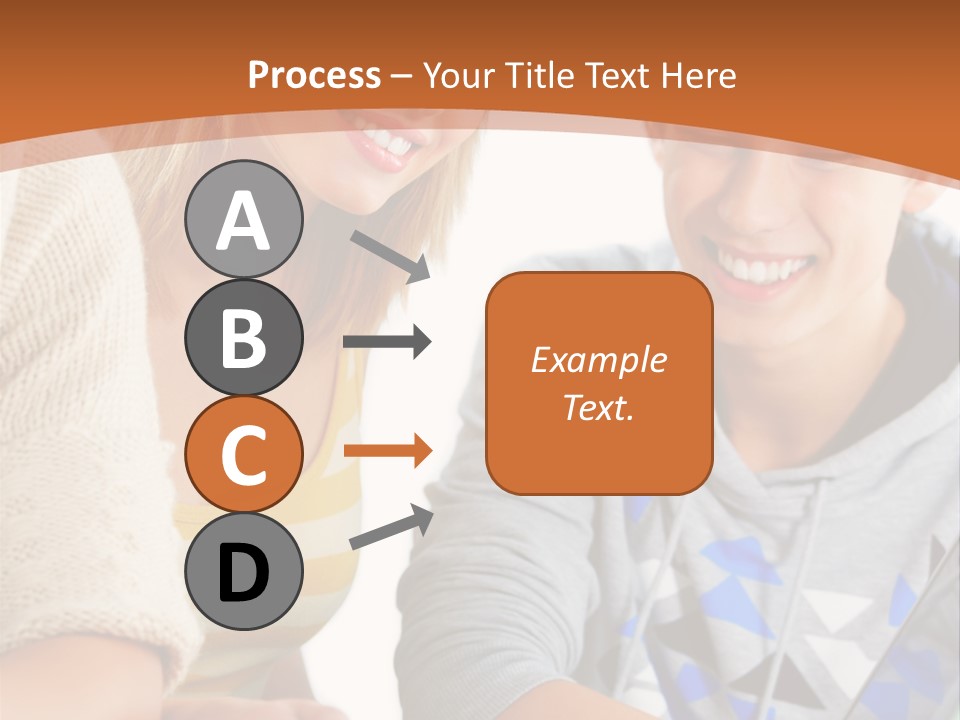 A Group Of People Sitting Around A Laptop Computer PowerPoint Template