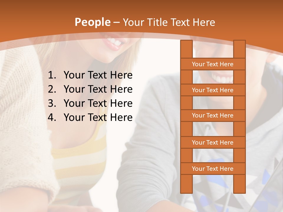 A Group Of People Sitting Around A Laptop Computer PowerPoint Template