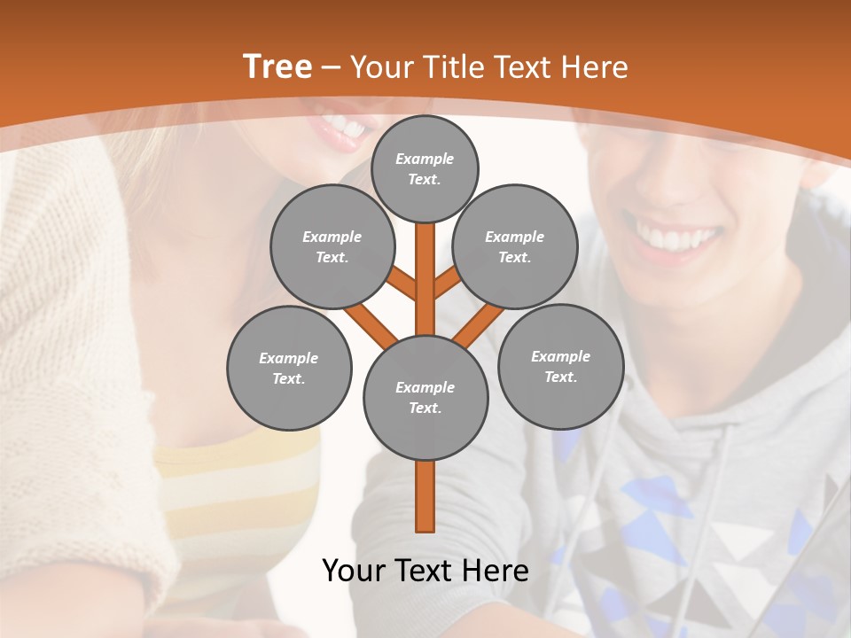 A Group Of People Sitting Around A Laptop Computer PowerPoint Template