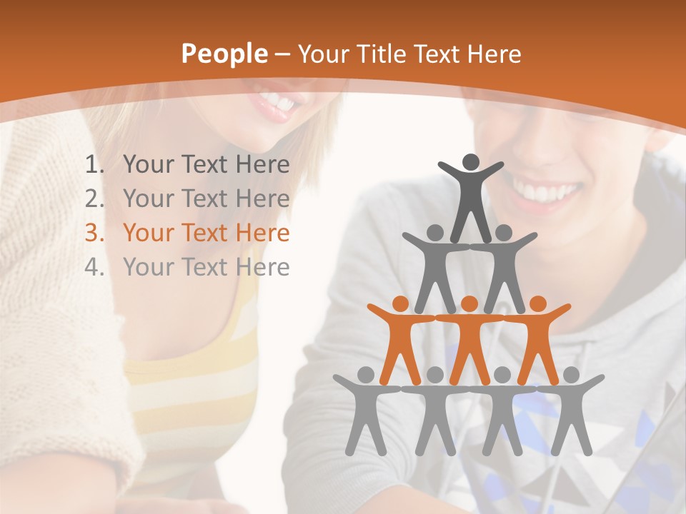 A Group Of People Sitting Around A Laptop Computer PowerPoint Template