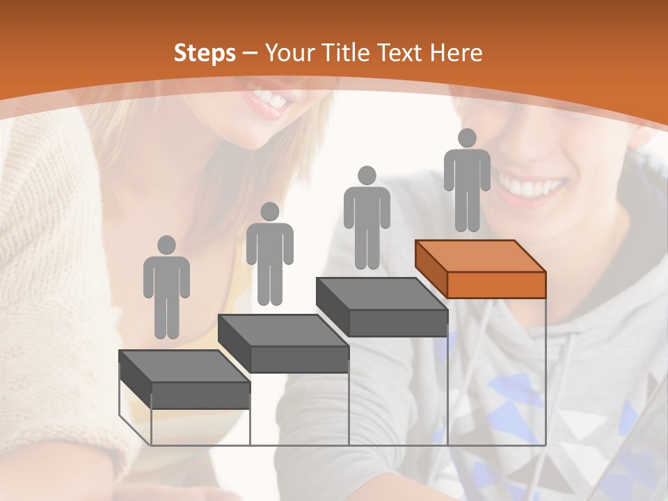 A Group Of People Sitting Around A Laptop Computer PowerPoint Template