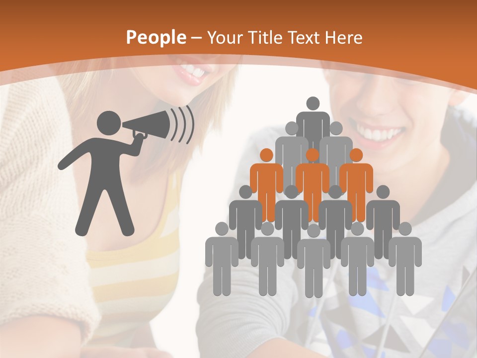 A Group Of People Sitting Around A Laptop Computer PowerPoint Template