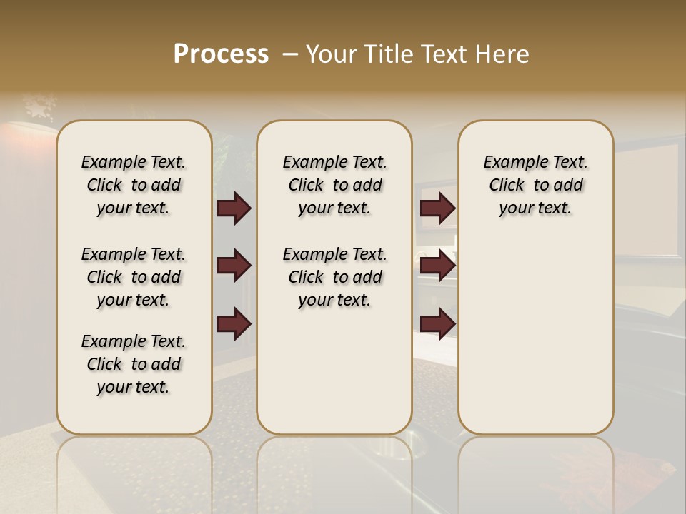 A Living Room With A Large Screen Tv PowerPoint Template