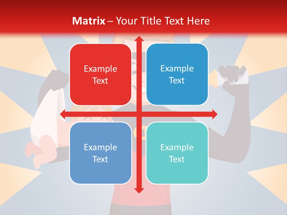 A Man In A Superhero Costume Holding A Baby PowerPoint Template