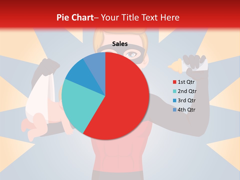 A Man In A Superhero Costume Holding A Baby PowerPoint Template