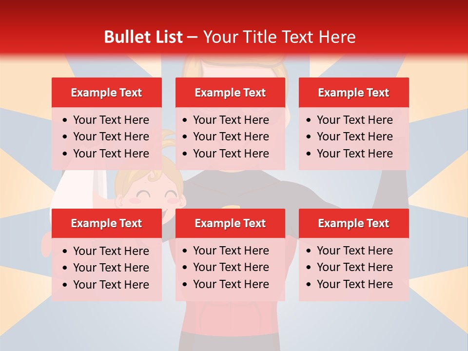 A Man In A Superhero Costume Holding A Baby PowerPoint Template