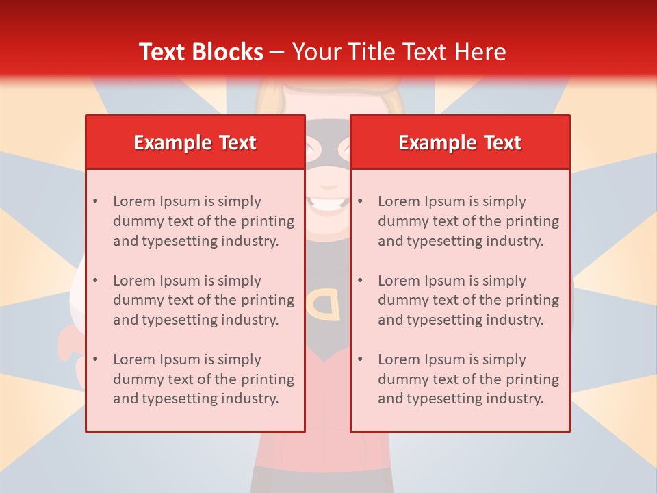 A Man In A Superhero Costume Holding A Baby PowerPoint Template