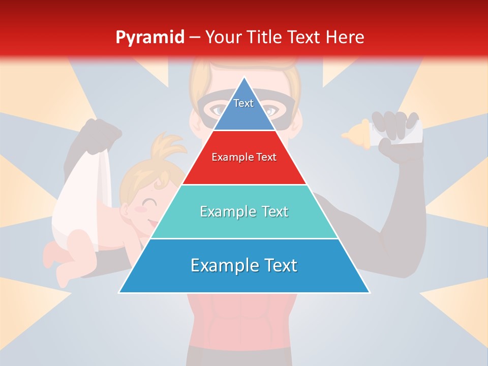 A Man In A Superhero Costume Holding A Baby PowerPoint Template