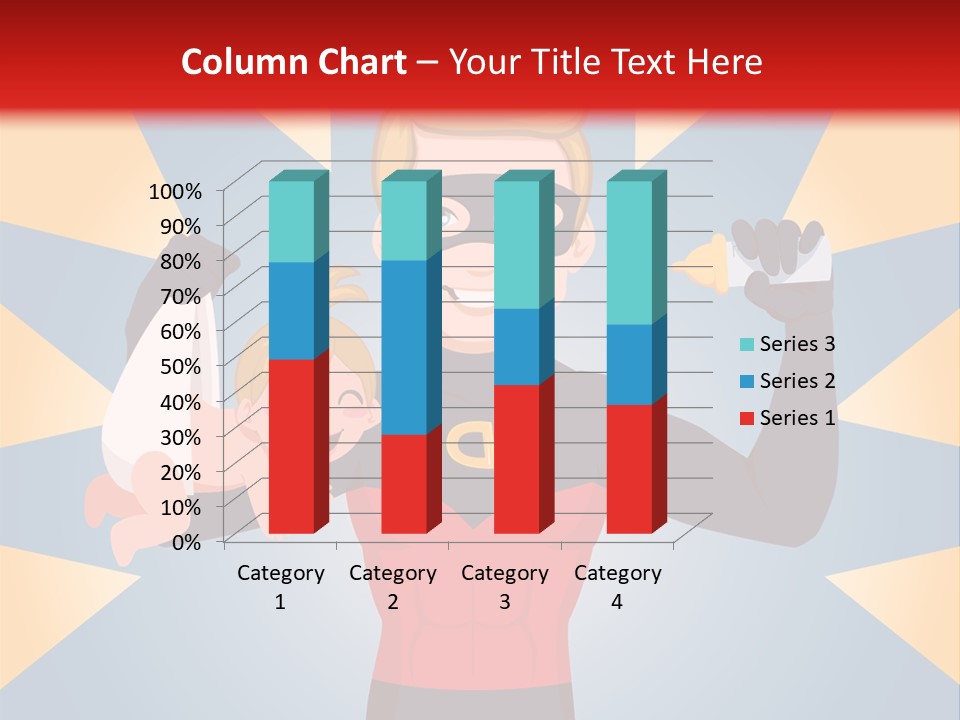 A Man In A Superhero Costume Holding A Baby PowerPoint Template