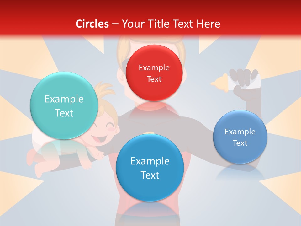 A Man In A Superhero Costume Holding A Baby PowerPoint Template