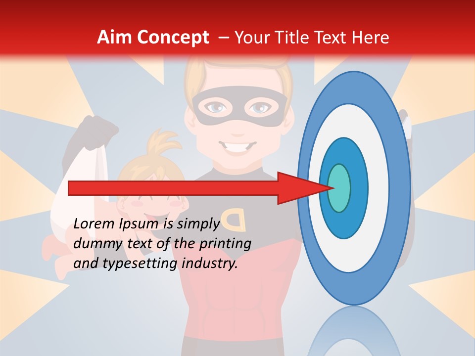 A Man In A Superhero Costume Holding A Baby PowerPoint Template