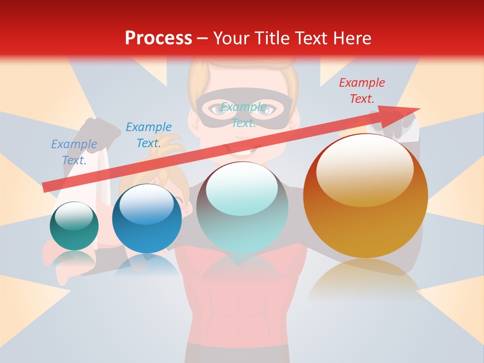 A Man In A Superhero Costume Holding A Baby PowerPoint Template