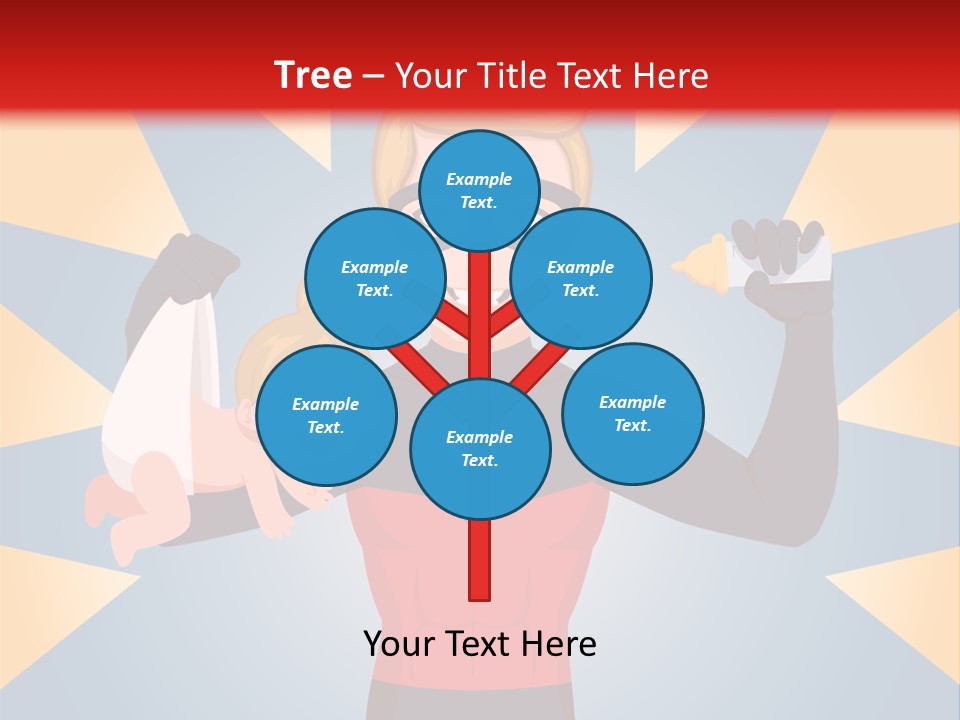 A Man In A Superhero Costume Holding A Baby PowerPoint Template