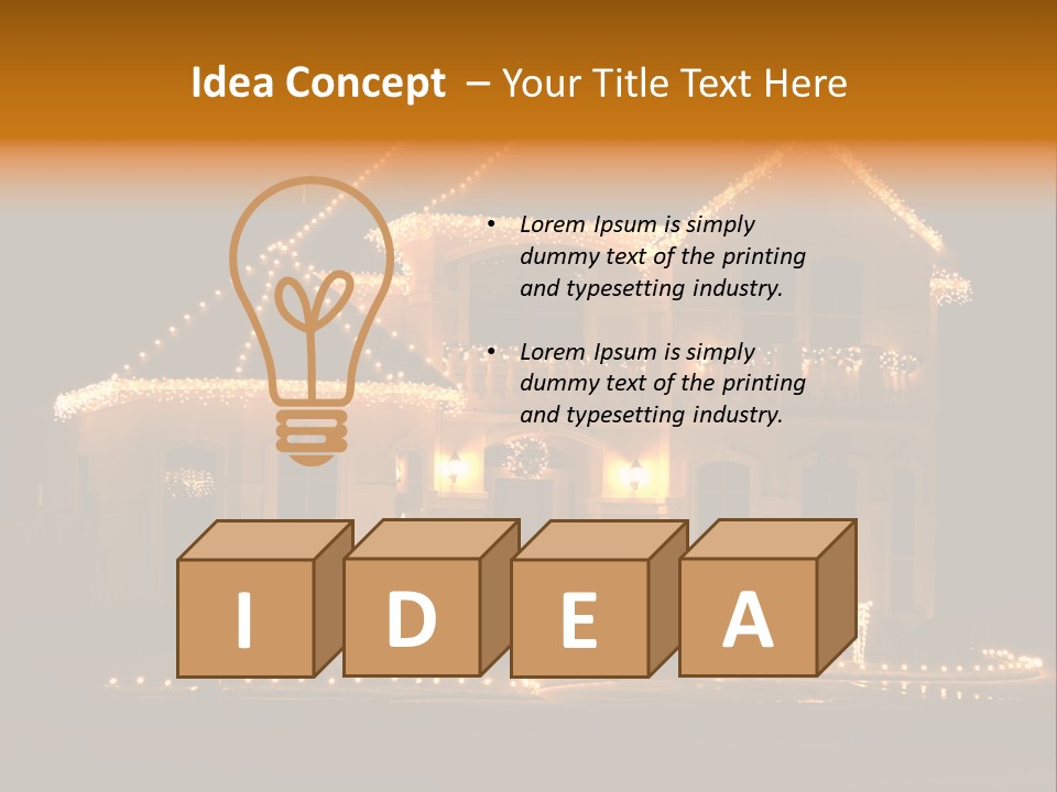 Festive Residence Yard PowerPoint Template