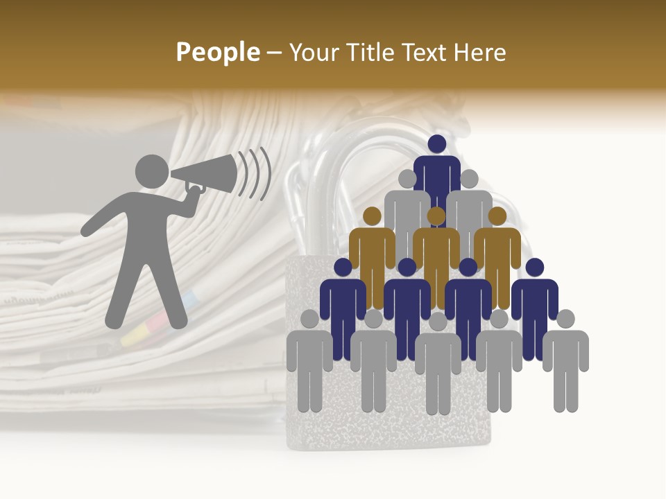 Press Censorship Newsman PowerPoint Template