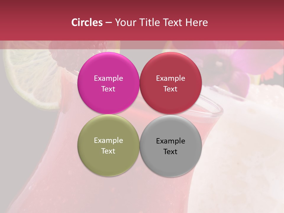 A Red Drink With A Garnish On Top Of It PowerPoint Template