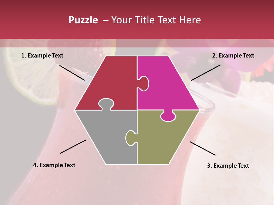 A Red Drink With A Garnish On Top Of It PowerPoint Template