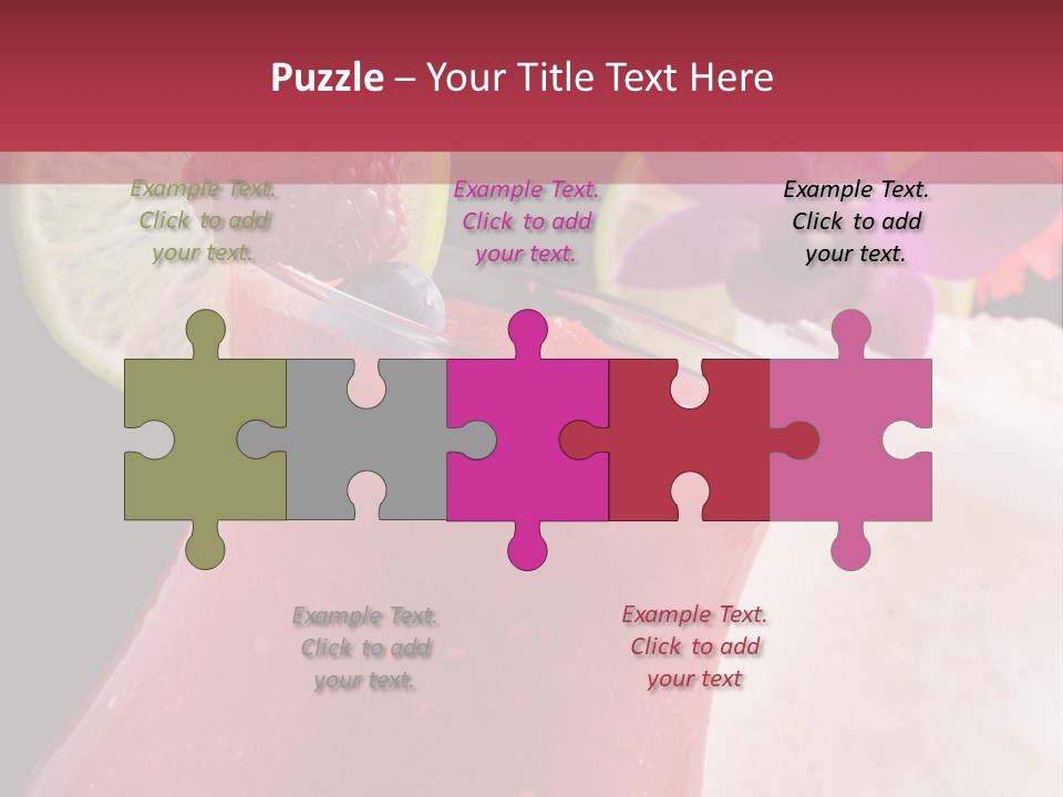 A Red Drink With A Garnish On Top Of It PowerPoint Template